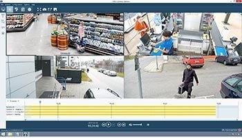 воспроизведение видео средствами программы видеонаблюдения Axis Camera Station